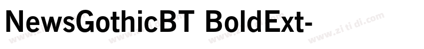 NewsGothicBT BoldExt字体转换